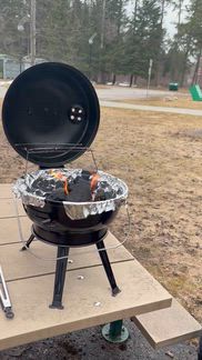PRIVATE BRAND UNBRANDED 14 in. Portable Charcoal Grill in Red