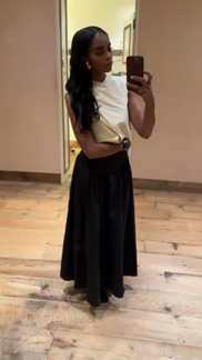 Maeve Drop-Waist A-Line Maxi Skirt | Anthropologie